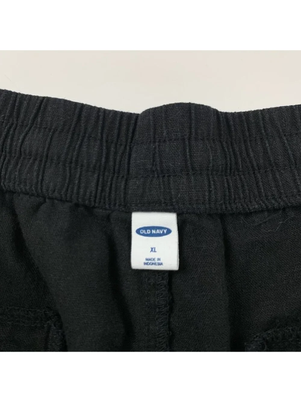 Old Navy Black Linen Blend Pull On Shorts XL - Picture 3 of 5